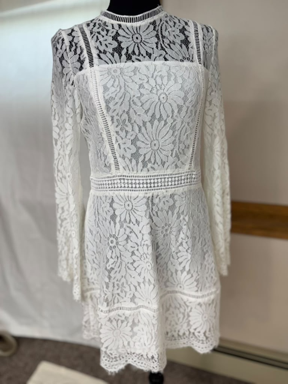 Ted Baker White Smocked Ruffle-Detail Short Sleeve Top